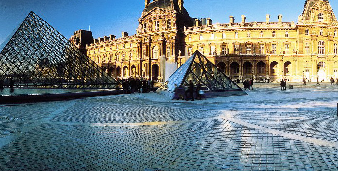 pavage musée du louvre paris générale du granit